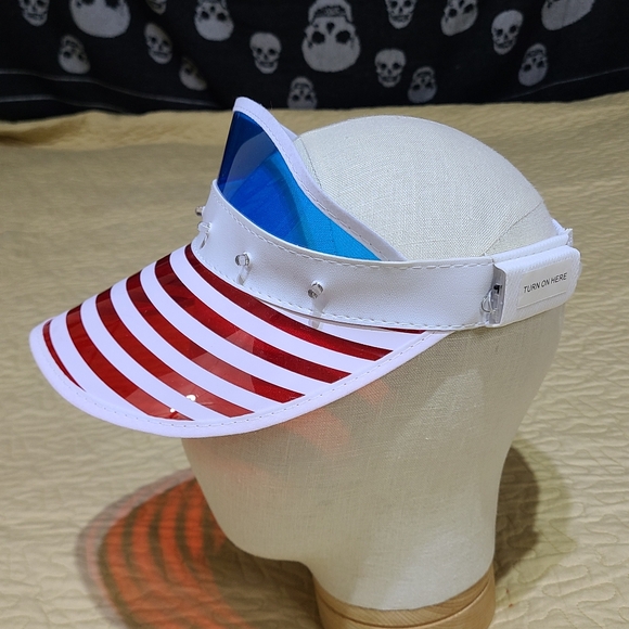 Retro Patriotic LED Sun Visor - Picture 3 of 8